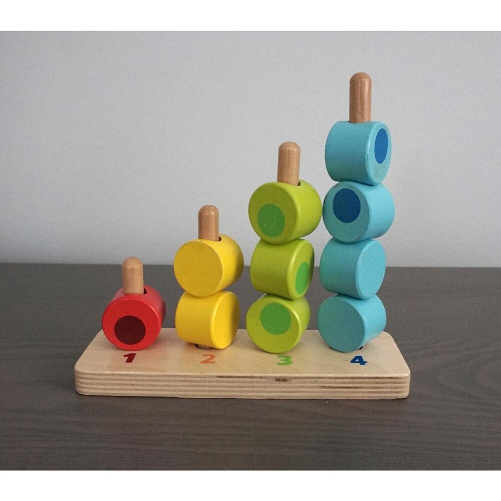Hape Counting Stacker Wooden Toy Montessori Educational Learning Toddler Toy